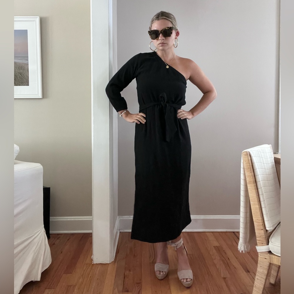 Monrow | Gauze One-Shoulder Midi Dress